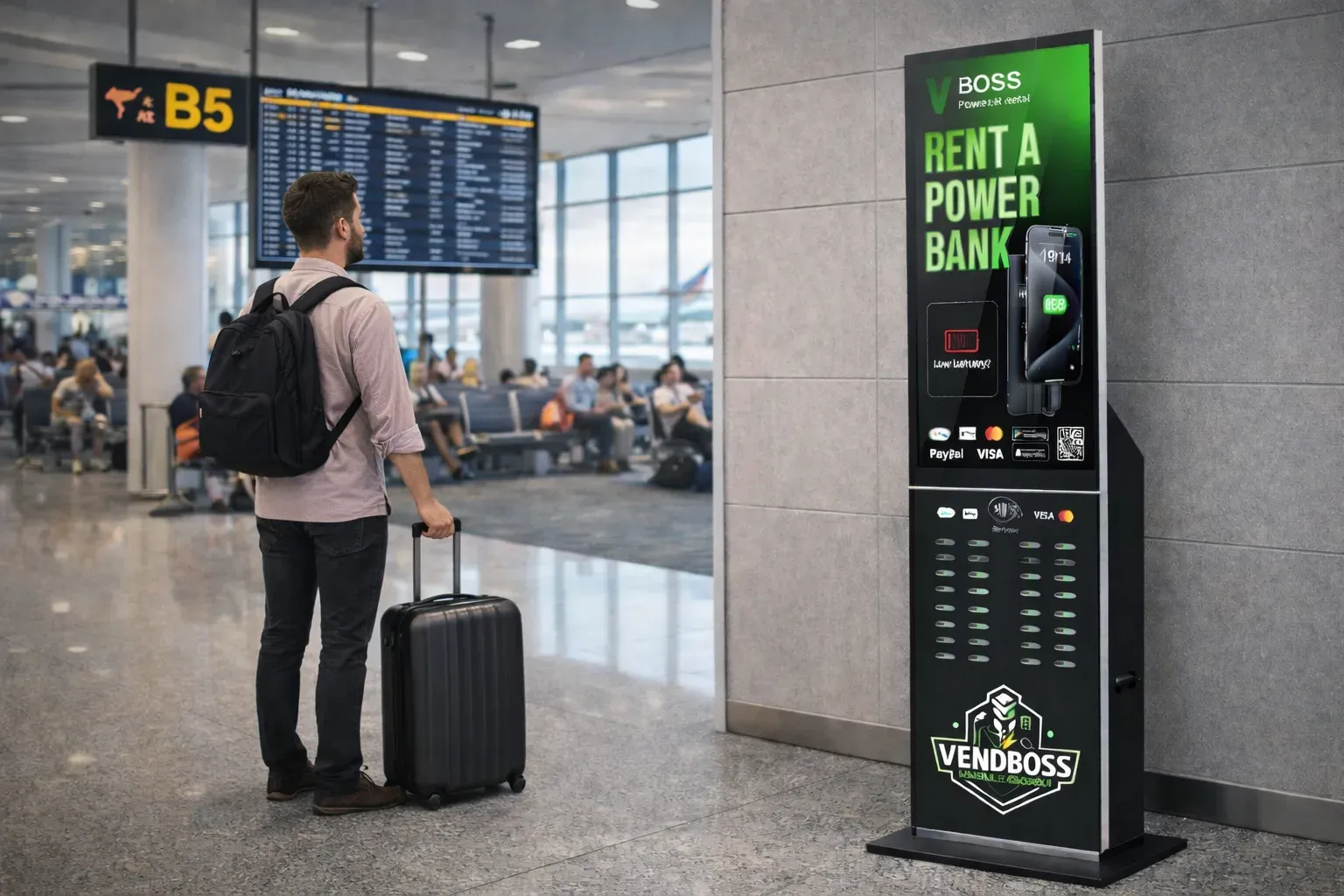 VBoss 24 VBoss charging station in use